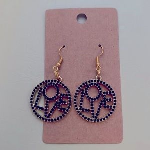FabulouslyFitted | It’s All Love Onyx Rhinestone Earrings